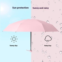 Mini parapluie portable coupe-vent de haute qualité avec pochette Logo personnalisé Bonne protection UV par le fabricant-pour le voyage