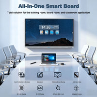 Pantalla Plana Interactiva Todo en Uno de 55 a 110 Pulgadas con Software de Pizarra Integrado para Enseñanza, Pizarra Interactiva Inteligente