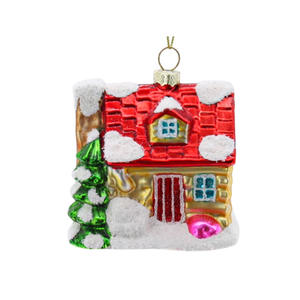 Vente en gros de modèles 3D à paillettes peints à la main avec ornements en verre soufflé pour arbre de Noël - Product Image 1