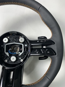 Volant sport en cuir <span class=keywords><strong>Mercedes</strong></span>-Benz <span class=keywords><strong>C300</strong></span> <span class=keywords><strong>4MATIC</strong></span> 2015 4/3 branches pour W204/W205/W213/W219/W222 (A45/E63/GLE/GLS/ - Product Image 2