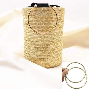 Dracra Pack <b>Purse</b> Handles Round Shaped Loop Ring Grip Replacement For Crocheted Macrame Bags Craft Handbag Handmade Project DIY - Product Image 2