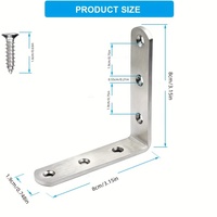 Support d'angle en acier inoxydable sur mesure en forme de L pour meubles, chambre, salon, salle à manger, cuisine, salle de bain – Design moderne et facile à installer