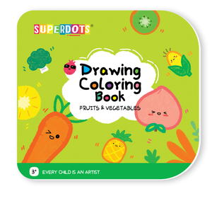 Libro da colorare con frutta e verdura per un'alimentazione sana, 16 pagine spesse con rilegatura sicura, per insegnare ai bambini nutrizione e colori - Product Image 1
