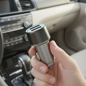 Accesorios Electrónicos para Automóviles, Cargador Rápido con Puertos Tipo-A + Tipo-C de 3.1a, Cargador Portátil Inteligente para Auto - Product Image 2