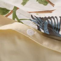 Ensemble de literie en coton 100% 300TC, imprimé avec des oiseaux, tissu naturel écologique, doux et soyeux