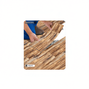 Carreaux de sol auto-adhésifs imitation bois, 10 pièces, imperméables, pour rénovation intérieure, design rustique - Product Image 1