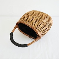 Sac seau tressé en paille naturelle fait main Zeyu pour femme, sac à main en rotin avec poignée supérieure pour le shopping quotidien, sac panier ovale en paille tressée ODM