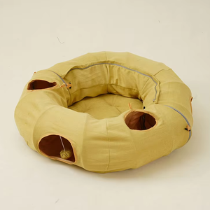 <span class=keywords><strong>Cat</strong></span> <span class=keywords><strong>Tunnel</strong></span> letto con tappetino centrale, <span class=keywords><strong>Tunnel</strong></span> per gatti per interni con 4 palle appese e 6 spioncino, <span class=keywords><strong>Tunnel</strong></span> per ciambelle per gatti grandi Ca - Product Image 3