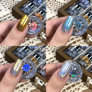 <span class=keywords><strong>Poudre</strong></span> à ongles chromée Vinimay de haute qualité, 4 styles, peinture à ongles en <span class=keywords><strong>poudre</strong></span>, verre transparent, or, miroir magique, avec nuancier pour salon - Product Image 6