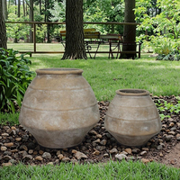 Pots à fleurs en ciment modernes, écologiques, durables, légers, avec trou de drainage, 10L, sculptés à la main, imperméables, ignifuges, pour intérieur et extérieur