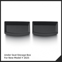 Boîte de rangement pour accessoires d'intérieur de voiture Décorations pour le nouveau modèle Y 2025 ancien modèle Y 2021-2024 Boîte de rangement portable TPE sous le siège