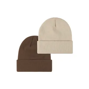 Winter Products 2023 Custom Solid Color Warm Unisex Knit Custom Beanie Hat Winter Hats Embroidery Logo For Women