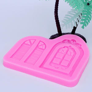 C-0342 Européenne porte sculpté fenêtre <span class=keywords><strong>sucre</strong></span> rotation moule de gel de silice De Porte Antique Gâteau Silicone Moule Chocolat <span class=keywords><strong>Bonbons</strong></span> Argile Fondant - Product Image 3