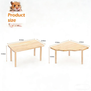 Nido de madera para hámster con diseño de rama floral y tubo, ideal como mueble y juguete relajante, con espacio de huida en el segundo piso, para hámsteres Golden Bear. - Product Image 6