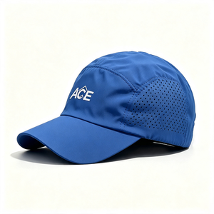 Quick Dry Running Cap Men Women Laser Cut Ventilation Holes Lightweight Sport Baseball Cap Canvas 5-Panel ACE Embroidery Outdoor - Product Image 5