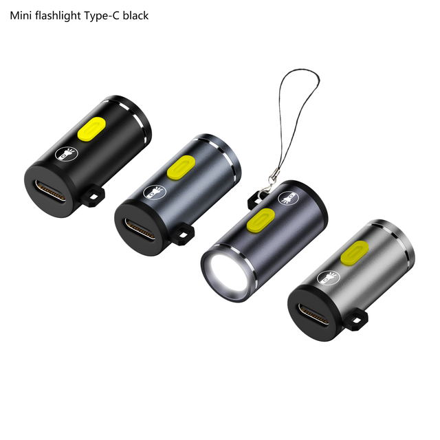 USB C Mini Flashlight Connect with Mobile Phone Power Bank PC Laptop High Brightness Ambient Lights Outdoor Emergency Lights
