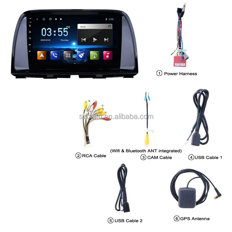 9-Zoll-Bildschirm für Mazda CX-5 2013-2017 Android 11 HD Touchscreen Radio GPS-Navigations-Head Unit mit BT WIFI Auto DVD-Player