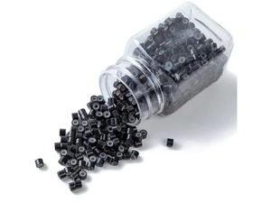 500 pièces <span class=keywords><strong>de</strong></span> micro-anneaux en aluminium et silicone <span class=keywords><strong>de</strong></span> 5 mm, perles <span class=keywords><strong>de</strong></span> liaison pour extensions <span class=keywords><strong>de</strong></span> cheveux humains, perles nano-couvertes - Product Image 5