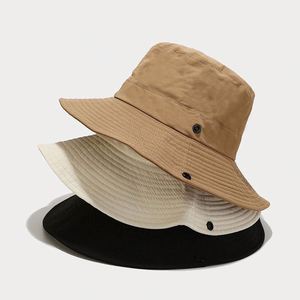 2022 Custom Logo Summer Fisherman Bucket <b>Hats</b> Large Eaves Brim <b>for</b> Outdoor Travels & Party Solid Color-<b>for</b> Fishing - Product Image 3
