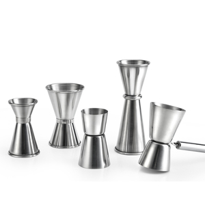 Ensemble de bar DF en acier inoxydable avec doseur gradué et mélangeurs à cocktail à double tête, capacités 15/30ml-30/60ml - Product Image 3
