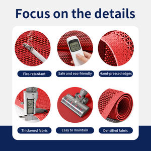 Paillasson d'extérieur en PVC rectangulaire, imperméable, antidérapant, couleur unie, pour porte d'entrée - Product Image 4