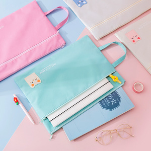 Pochette plastique fermeture éclair pour dossiers A4, dossier de documents grande taille, sac organiseur coffre-fort pour dossiers, sac en plastique étanche - Product Image 4