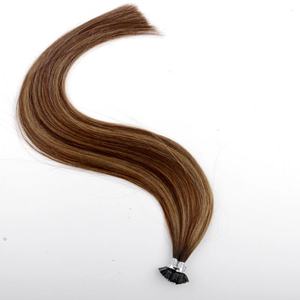Venta al por mayor de 22 pulgadas doble dibujado ruso virgen cutícula alineada Remy extensiones de cabello humano con enlaces de queratina punta plana K - Product Image 6