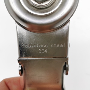 100 mm 4 "drehbare Doppel bremse und Sicherungs kugellager PU-Rad Edelstahl 304 Nachlauf - Product Image 4