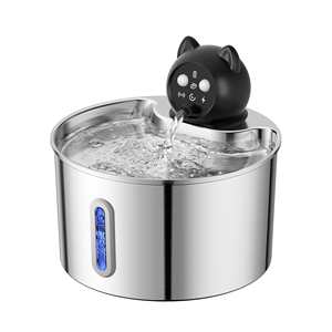<span class=keywords><strong>Fontaine</strong></span> <span class=keywords><strong>à</strong></span> <span class=keywords><strong>eau</strong></span> pour animaux de compagnie sans fil en acier inoxydable de 2,5 L et 2,2 L, <span class=keywords><strong>distributeur</strong></span> automatique d'<span class=keywords><strong>eau</strong></span> pour chat et chien rechargeable avec batterie de 2000 mAh - Product Image 2