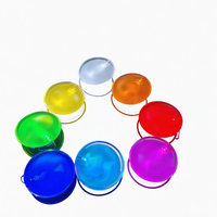 Badges ronds LED givrés personnalisés, décorations de fête clignotantes avec fonction épingle