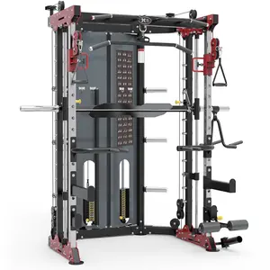 Home Gym All In One Exercise Equipment Strength Training Multi Smith Squat Machine With Weight Stack