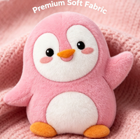 Peluche pingouin personnalisée OEM ODM avec rembourrage en coton PP, design moelleux, pour la promotion, le soulagement du stress, cadeau de Noël