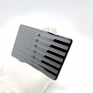 Эмблема с американским флагом на заказ, 7-дюймовая наклейка с черным американским флагом, наклейка с автомобильным крылом, наклейка из сплава, металлические наклейки, универсальные наклейки - Product Image 2