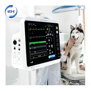 Moniteur multiparamètres Rayman pour animaux de compagnie 12.1 pouces à écran tactile portable Animal Vet ICU Moniteur de signes vitaux