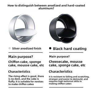 <span class=keywords><strong>Moule</strong></span> à gâteau chiffon avec fond amovible, anodisé, pour mousse au fromage, outil de pâtisserie maison, résistant au four, petit modèle 4/6/8/10 pouces - Product Image 2