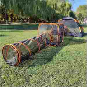 Nouvelle cage pour animaux de compagnie 4-en-1, tunnel de jeu pour chat et chien, tente combinée pliable et portable, tente d'été, niche pour chien camouflage - Product Image 2