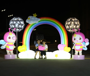 Ip65 Waterproof <b>Outdoor</b> Rgb Motif <b>Lights</b> For New Year's Day Festival Illumination For Parks Streets <b>Christmas</b> <b>Decorative</b> - Product Image 1