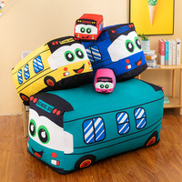 Coussin en peluche voiture de dessin animé pour la maison, jouet en peluche doux en forme de petite voiture, coussin décoratif, jouet puzzle pour enfants, cadeau