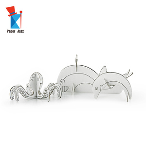 Popolare Puzzle 3D in Cartone Fai-da-Te, Modelli di Animali Marini, Gioco di Assemblaggio e Graffiti per Bambini - Product Image 5