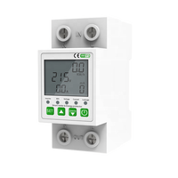 QJC Smart Life Tuya pengukur daya Wifi pintar 63A pengukur KWH digital fase tunggal smart home Wifi meteran energi prabayar