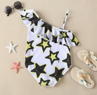 Maillot de bain asymétrique pour bébé fille, collection été 4 juillet, en tissu de bain, mini bikini pour enfants, vêtements de plage pour enfants