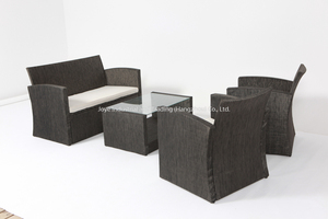 Leisure Modern Outdoor Steel Frame <b>Garden</b> Set 4Pcs With Coffee <b>Table</b> 6cm Cushion 1 Year Warranty - Product Image 2