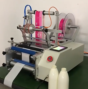 Semi-automatic Desktop <strong>Round</strong> <strong>Bottle</strong> Sticker <strong>Labeling</strong> <strong>Machine</strong> <strong>with</strong> Expiry <strong>Date</strong> Batch Number Coding <strong>Printer</strong> - Product Image 3