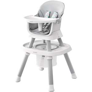 Chaise haute convertible 7 en 1 en plastique pour bébés et tout-petits Sièges rehausseurs multifonctions et centre d'activités avec plateau - Product Image 1