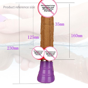 Prodotti per adulti Sexy femminile in Silicone artificiale Dildo vibratore riscaldamento bastoncino di massaggio liquido Dildo per adulti - Product Image 2