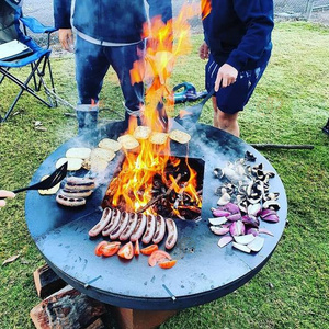Évents de contrôle de température de BBQ d'arrière-cour de CortenSteel de style moderne pour le combustible de bois de chauffage - Product Image 6