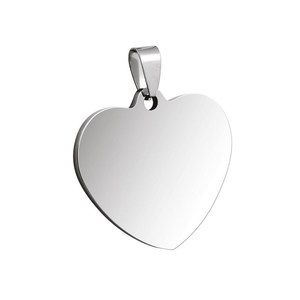 Componente per Gioielli a Forma di Cuore in Acciaio D15mm - Product Image 1