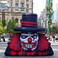 Inflatables publicitaires personnalisés 360 Factory, personnage de dessin animé Mr. Clown, 10-12 pieds, avec pompe à air électrique