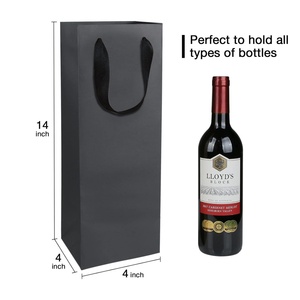Bolsa de Regalo Ecológica con Logotipo Personalizado, Bolsa de Embalaje de Lujo de Papel Kraft para Botellas de Vino - Product Image 6