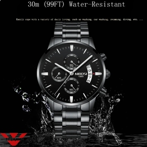 นาฬิกาควอตซ์ผู้ชาย <span class=keywords><strong>Nibosi</strong></span> 2309 รุ่นปี <span class=keywords><strong>1985</strong></span> ออกแบบโลโก้ของคุณเอง นาฬิกาข้อมือโครโนกราฟสำหรับผู้ชาย ผลิตในจีน - Product Image 5